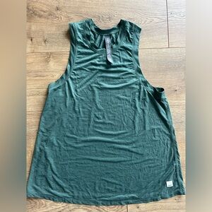 Vuori Size Small, Women’s racerback tank. Green. Like New.